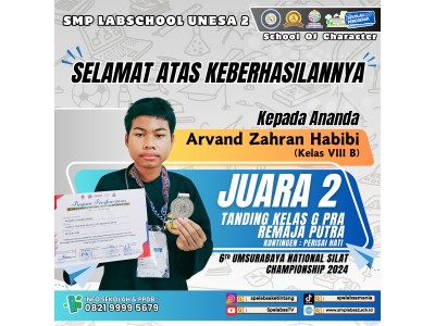 Arvand Juara 2 Lomba bid silat